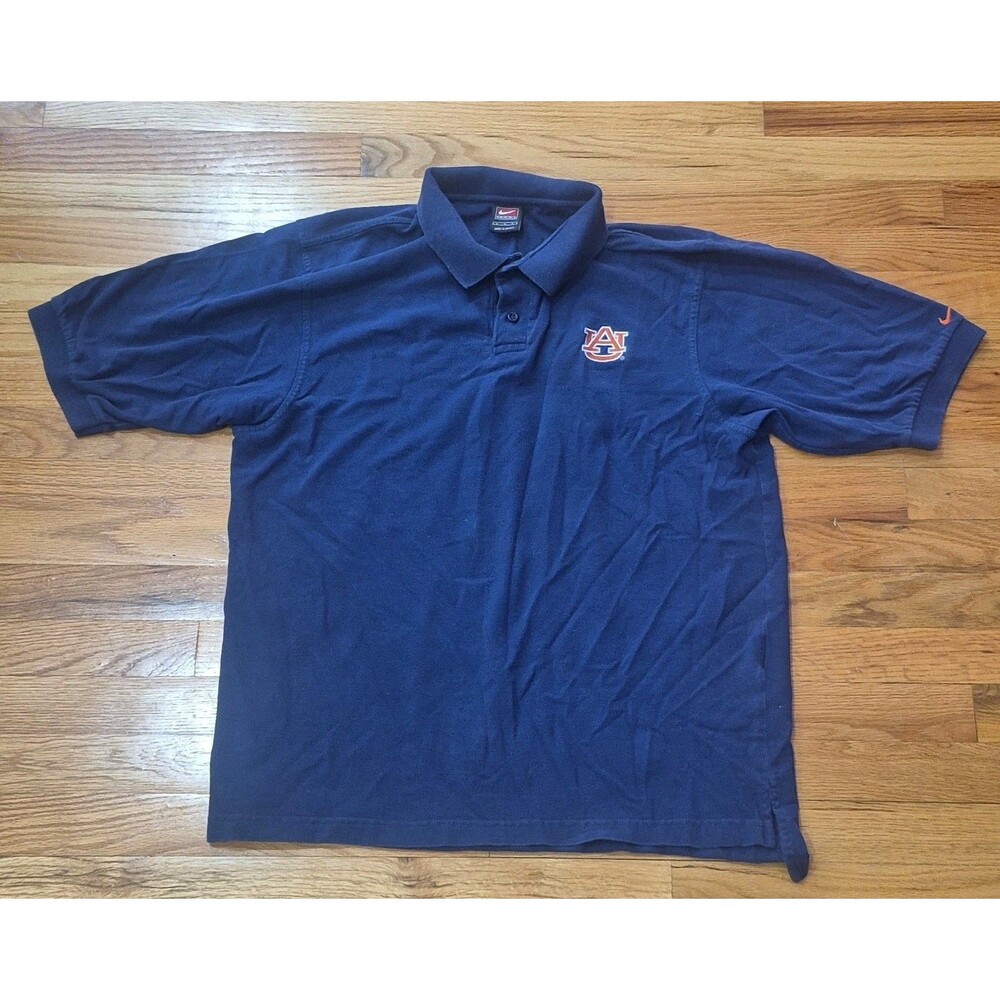 Vintage Nike Auburn Tigers Polo Shirt Men's Large Y2K